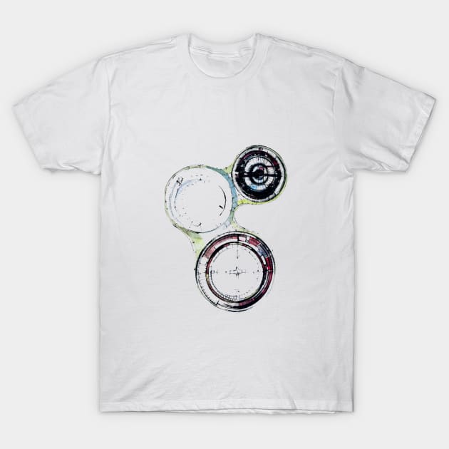 3 circles design T-Shirt by Mzerart